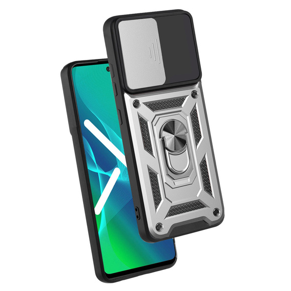 Telefontok a Samsung Galaxy M52 5G, CamShield Slide, ezüst