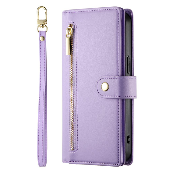 Wallet Zipper Pocket flip tok Samsung Galaxy A17 5G, Wallet Zipper Pocket, lila