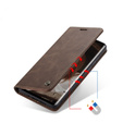 CASEME tok Huawei P30 Pro, Leather Wallet Case, sötétbarna