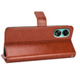 Pattintható tok a Oppo A78 4G, Crazy Horse Wallet, barna
