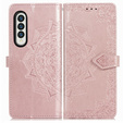 Pattintható tok a Samsung Galaxy Z Fold3 5G, Mandala, rózsaszín rose gold