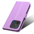 Pattintható tok a Xiaomi Redmi 12C, Wallet, Smart Magnet, lila