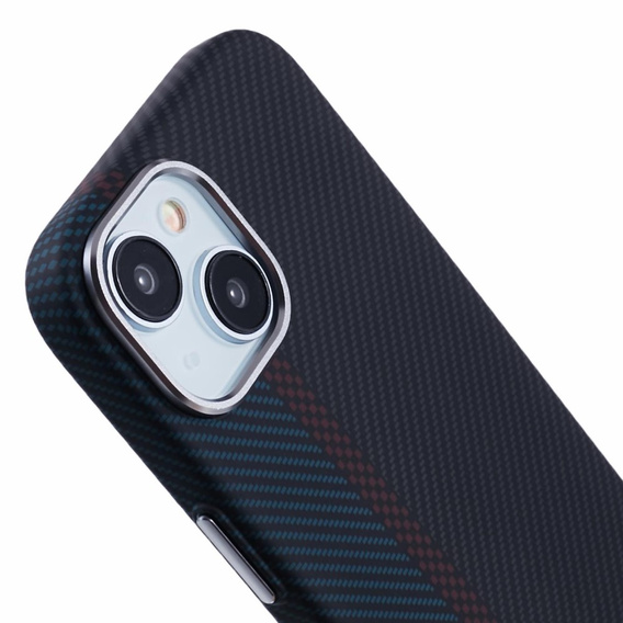 Tok iPhone 14, Carbon Fiber MagSafe, fekete / kék