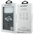 Karl Lagerfeld IML Glitter Karl & Choupette Sketch Logo MagSafe tok iPhone 17 Pro Max készülékhez