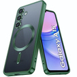 Tok Samsung Galaxy A15 4G/5G-hoz, Electro MagSafe, zöld + üveg a képernyőhöz