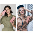 CASEME tok Samsung Galaxy A56 5G, Retro Leather Wallet, szíjjal, rózsaszín