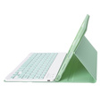 Tok + billentyűzet Apple iPad Air 11" 6 gen. 2024, Leather Pen Slot, világoszöld