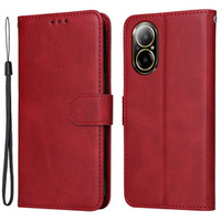 Pattintható tok a Realme C67, Leather Wallet, piros