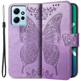 Pattintható tok a Xiaomi Redmi Note 12 4G, Butterfly, lila