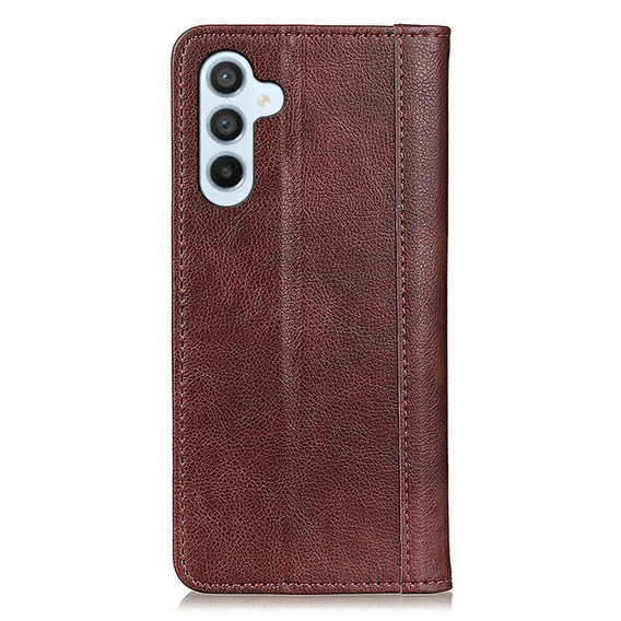 Telefontok a Samsung Galaxy A56, Wallet Litchi Leather, barna