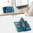 CASEME tok Samsung Galaxy A56 5G, Retro Leather Wallet, szíjjal, zöld