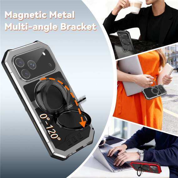 R-JUST tok MagSafe-vel és állvánnyal iPhone 17 Pro Max készülékhez