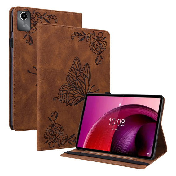 Tok Lenovo Tab M11, Butterfly, barna