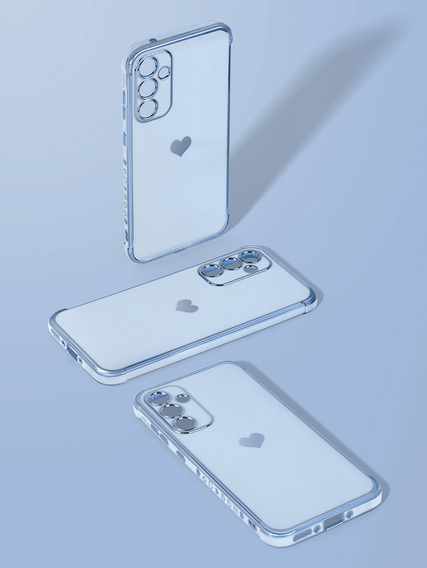 tok Samsung Galaxy A35 5G, Electro heart, kék + Full Glue Kerámiaüveg