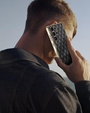 Tok Samsung Galaxy S25 Ultra, Leather Rhombus, fekete