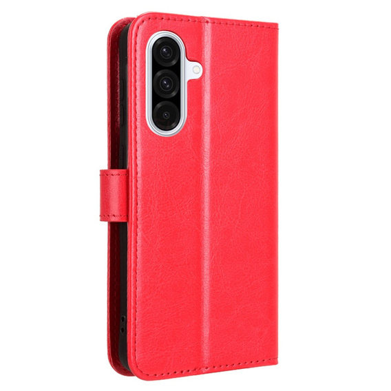 Pattintható tok a Samsung Galaxy A56, Crazy Horse Wallet, piros