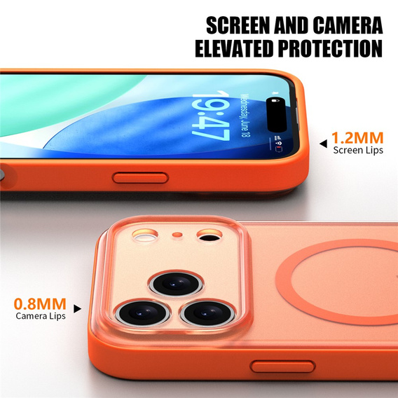 Matt tok iPhone 17 Pro készülékhez, MagSafe, kameravédelemmel