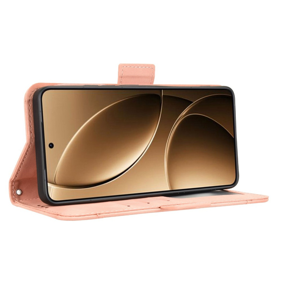 Pattintható tok a Xiaomi Poco F7 Pro, Card Slot, rózsaszín