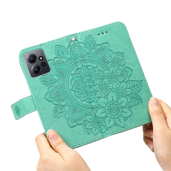 Pattintható tok a Xiaomi Redmi Note 12 4G, Mandala Flower, zöld