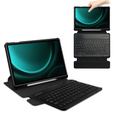 Billentyűzet tok Samsung Galaxy Tab S9 FE+ Plus, Rotary 360° Leather, fekete