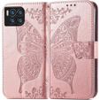 Pattintható tok a T Phone 2 Pro 5G, Butterfly, rózsaszín rose gold