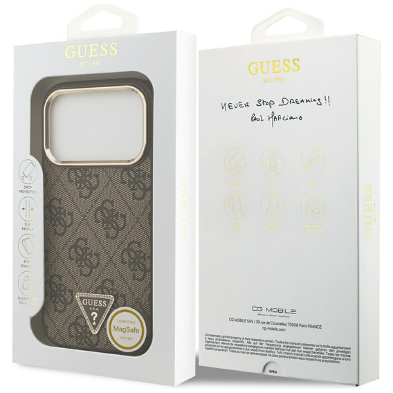 Guess 4G háromszög logós MagSafe tok iPhone 17 Pro-hoz