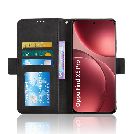 Kártyanyílásos flip tok az Oppo Find X9 Pro készülékhez
