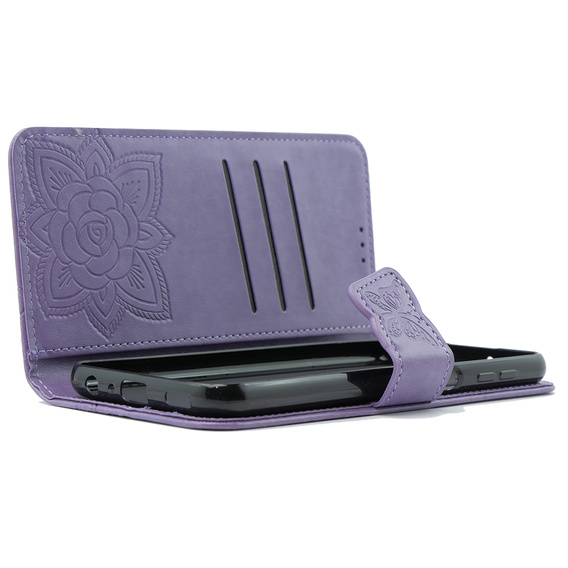 Pattintható tok a Xiaomi Poco X6 5G, Butterfly, lila