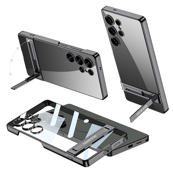 Tok Samsung Galaxy S25 Ultra, GKK Kickstand Hard Case, fekete