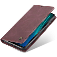 CASEME tok Xiaomi Redmi Note 8 Pro, Leather Wallet Case, piros