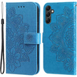 Pattintható tok a Samsung Galaxy A14 4G/5G, Mandala Flower, kék