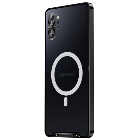 Kameravédő tok Samsung Galaxy Note 10+ Plus, CamShield MagSafe, átlátszó / fekete