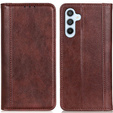 Telefontok a Samsung Galaxy S24, Wallet Litchi Leather, barna