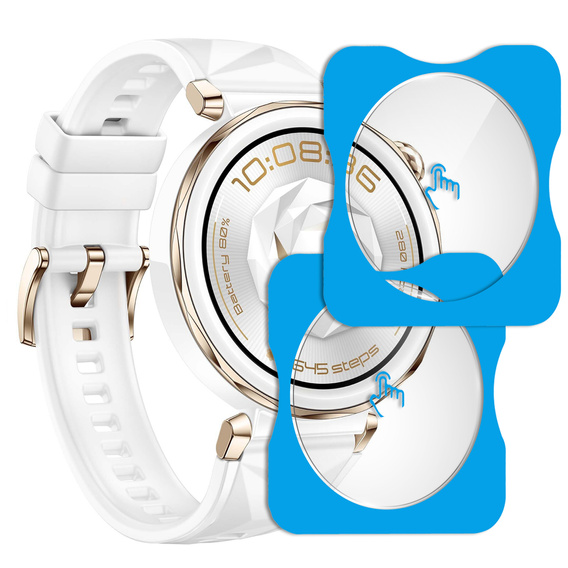 2x ERBORD edzett üveg a Huawei Watch GT 5 Pro 42mm-es órájához, rögzítőkerettel