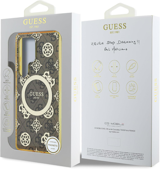 GUESS mágneses IML Peony tok Samsung Galaxy S25 Ultra készülékhez