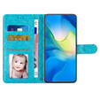Pattintható tok a Oppo A38 4G / Oppo A18 4G, Wallet, BINFEN COLOR, kék