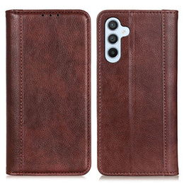 Telefontok a Samsung Galaxy A35 5G, Wallet Litchi Leather, barna