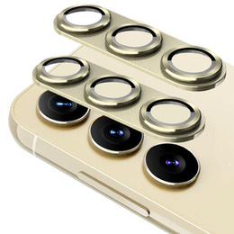 2x ERBORD edzett üveg a kamera számára, hogy Samsung Galaxy S24+ Plus, arany