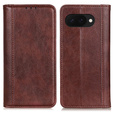 Pattintható tok Google Pixel 9A, Split Leather, barna