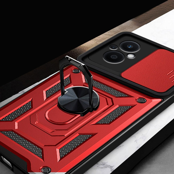 Telefontok a Oppo Reno7 Lite, CamShield Slide, piros