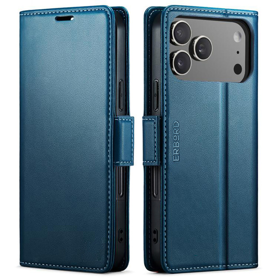 Fényes Litchi pénztárca tok patenttal iPhone 17 Pro Max készülékhez