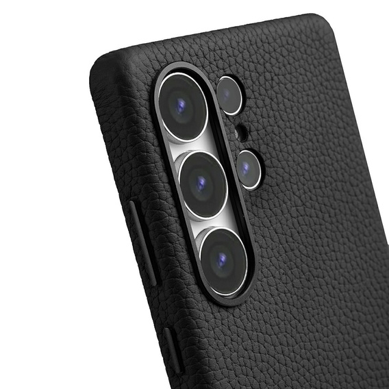 MELKCO tok Samsung Galaxy S25 Ultra, bőr, fekete