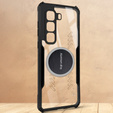 Tok Infinix Hot 50 Pro+ 4G, mágneses lemezzel, átlátszó / fekete