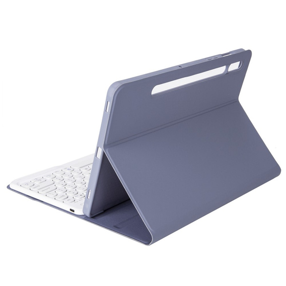 Tok + billentyűzet Galaxy Tab S8 / S7, Pen Slot, lila