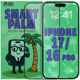 5D Smart Palm teljes ragasztós edzett üveg iPhone 17 / 16 Pro készülékekhez