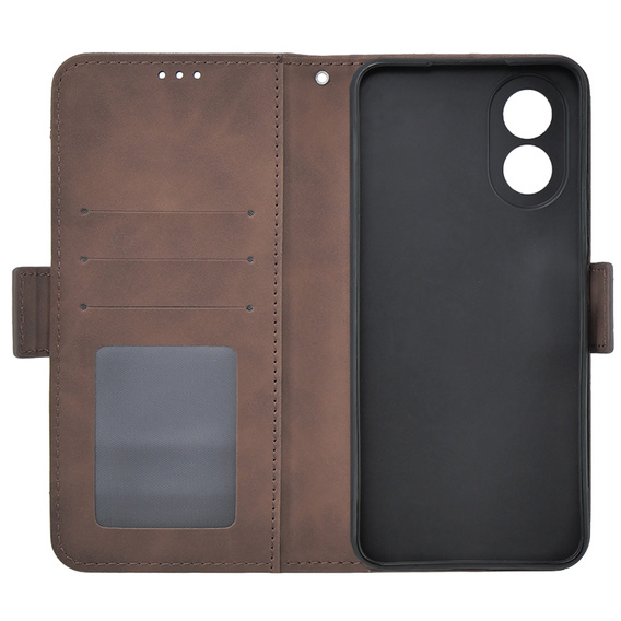 Pattintható tok a Oppo A58 4G, Card Slot, barna