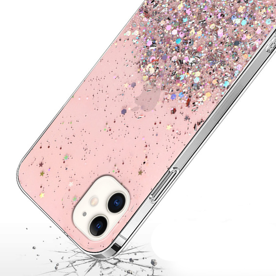 Telefontok a iPhone 11, Glittery, rózsaszín