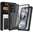 Tok Samsung Galaxy S24 Ultra, ERBORD Rugged MagSafe tok, fekete (két keret)