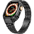 Acél karkötő tokkal Apple Watch 7/8/9 45MM, Fekete