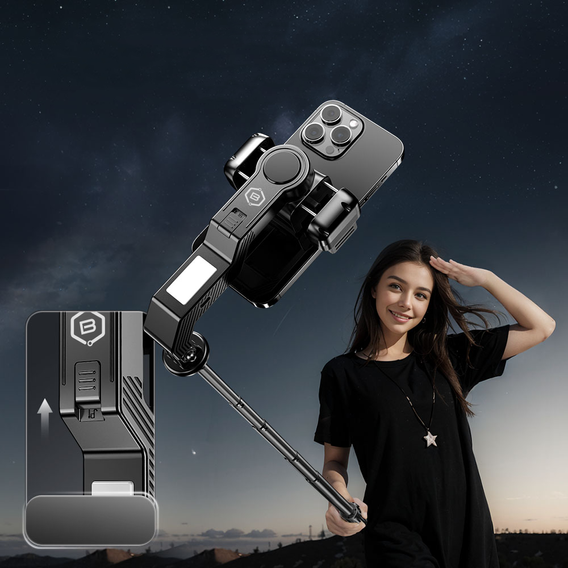 Blavec Selfie Stick Aluminium Fusion P07 MagSafe, LED fényekkel és távirányítóval